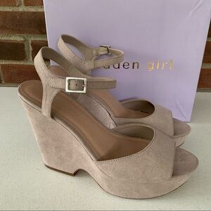 Madden Girl Cena Nude Chucky Heel Platform Sandals